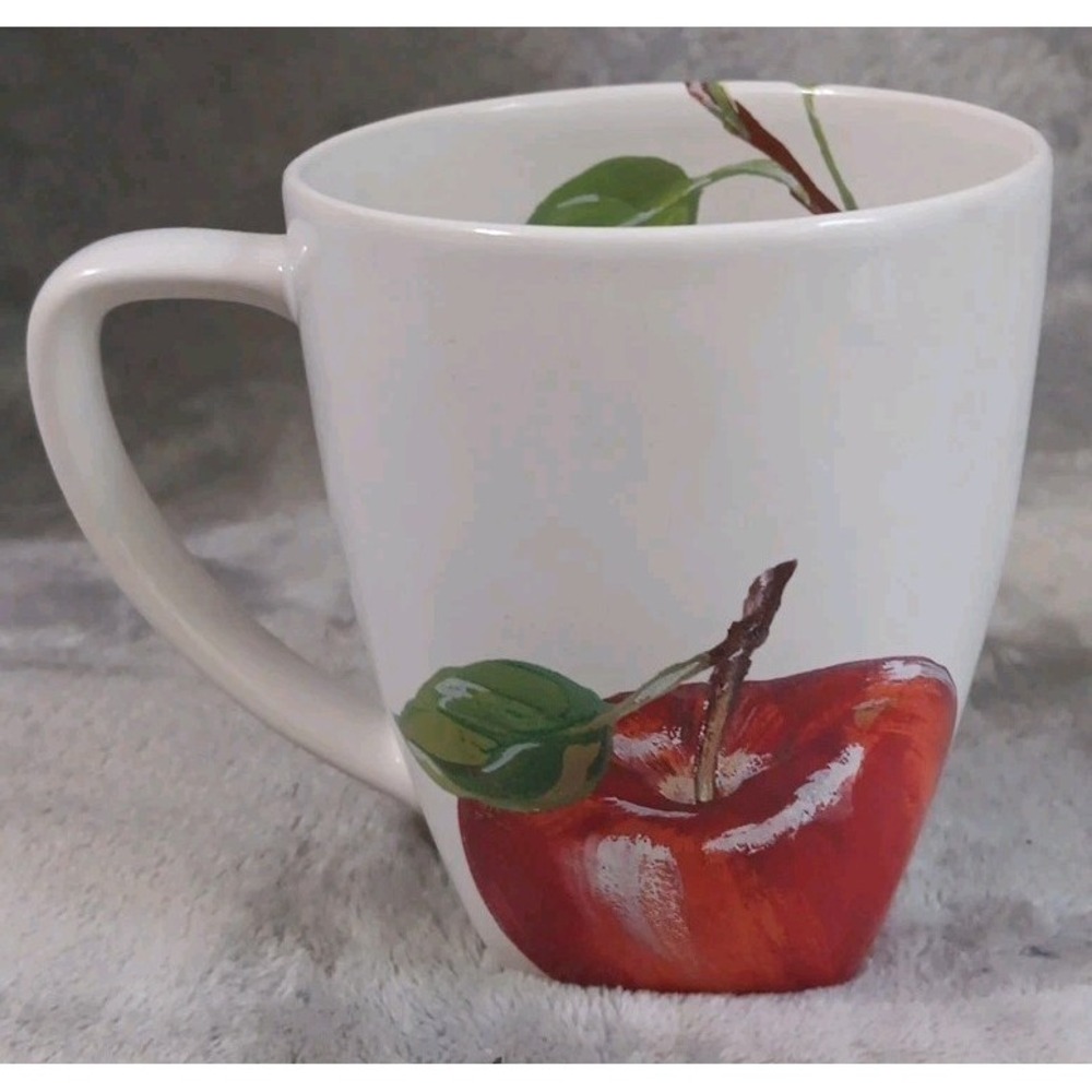 The Cellar‎ Entertaining Coffee Mug Cup Red Apple Replacement Teacher Gift CLR90
